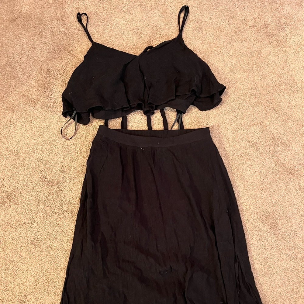 Lulus black 2pce dress small